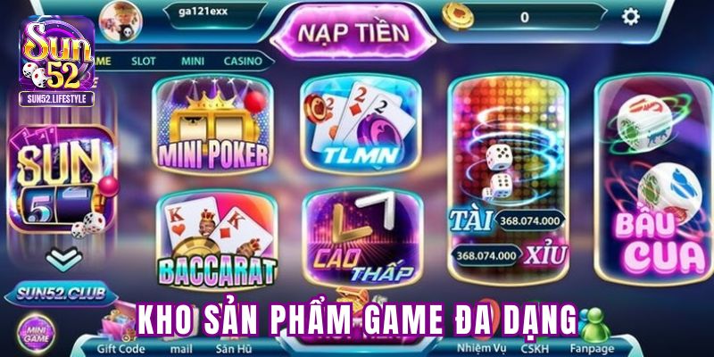 Giới thiệu Sun52 - Kho sản phẩm game đa dạng Giới thiệu Sun52 - Kho sản phẩm game đa dạng